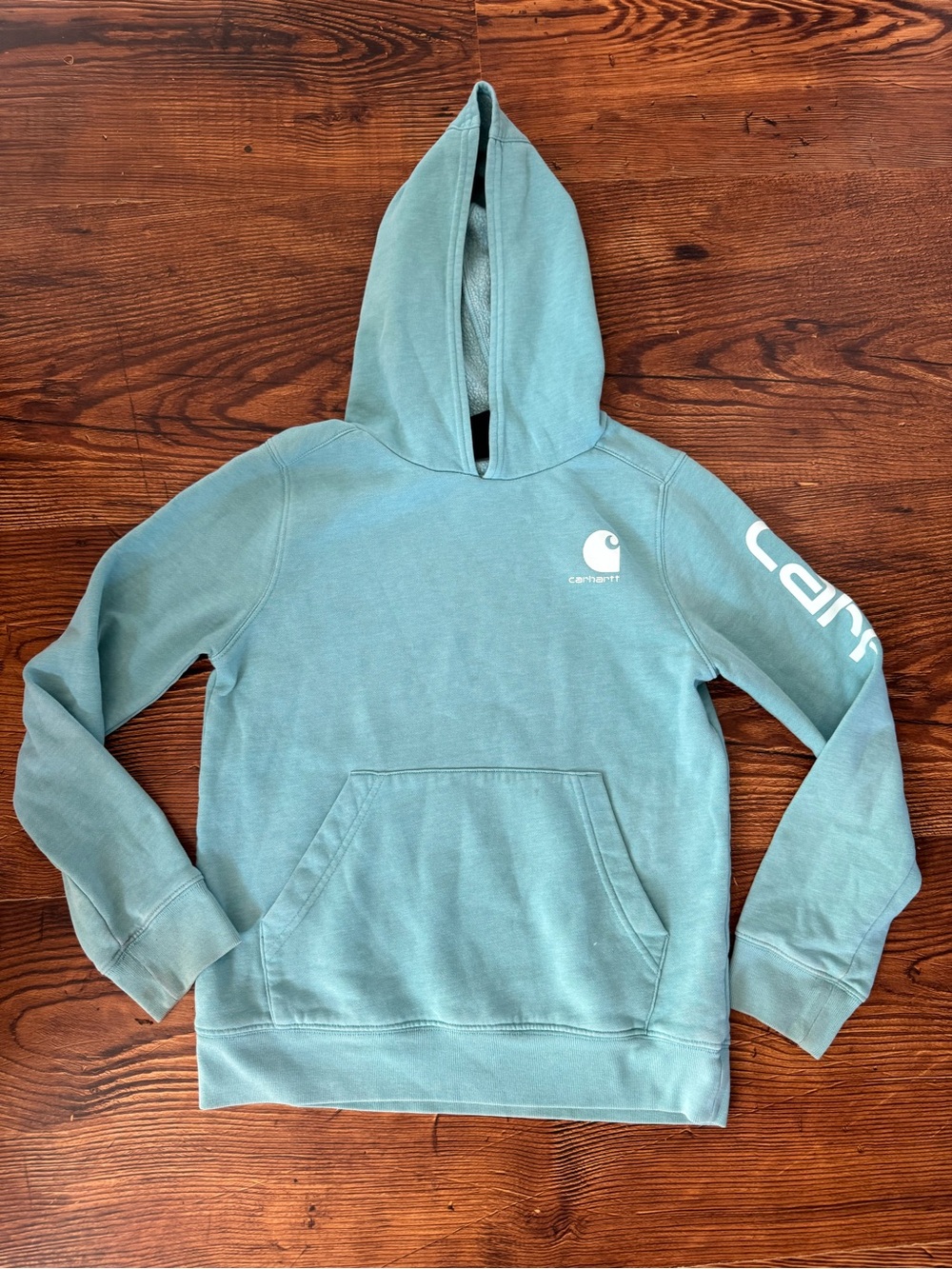 Carhartt Girls size large  Seafoam Green Pullover Hoodie